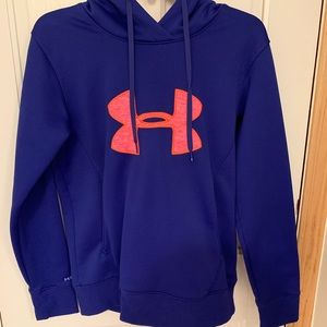 Blue and Pink Under Armour Hoodie